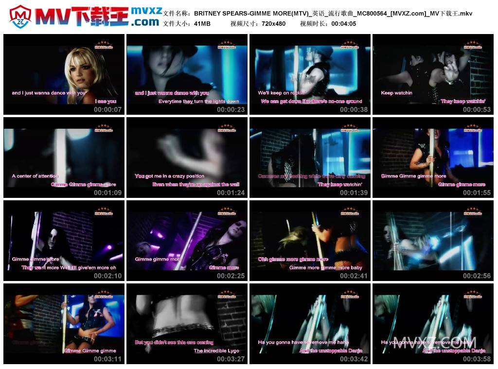 BRITNEY SPEARS-GIMME MORE(MTV)_英语_流行歌曲_MC800564